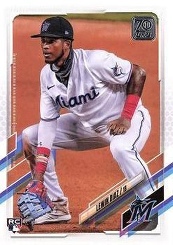#417 Lewin Diaz - Miami Marlins - 2021 Topps Baseball