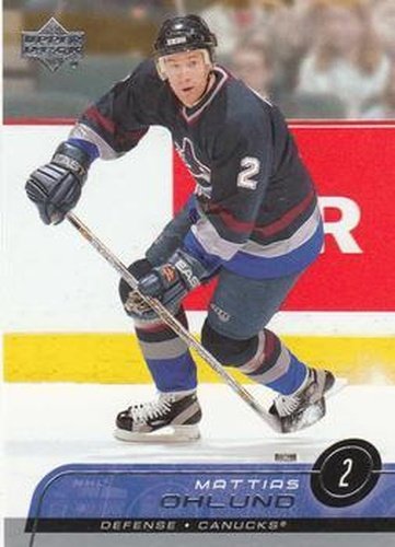#417 Mattias Ohlund - Vancouver Canucks - 2002-03 Upper Deck Hockey