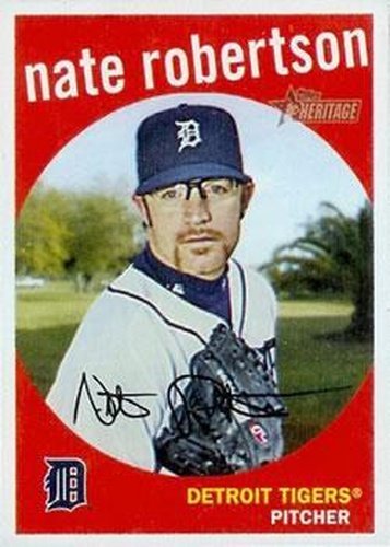 #417 Nate Robertson - Detroit Tigers - 2008 Topps Heritage Baseball