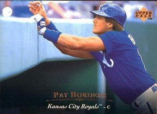 #417 Pat Borders - Kansas City Royals - 1995 Upper Deck Baseball