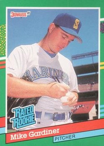 #417 Mike Gardiner - Seattle Mariners - 1991 Donruss Baseball