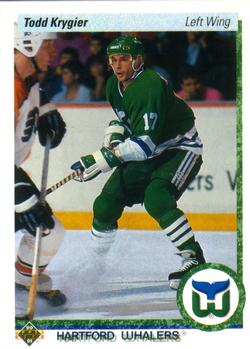 #417 Todd Krygier - Hartford Whalers - 1990-91 Upper Deck Hockey