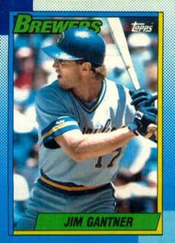 #417 Jim Gantner - Milwaukee Brewers - 1990 Topps Baseball