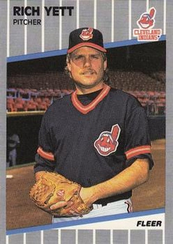 #417 Rich Yett - Cleveland Indians - 1989 Fleer Baseball