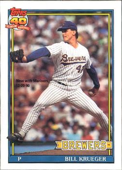 #417 Bill Krueger - Milwaukee Brewers - 1991 O-Pee-Chee Baseball
