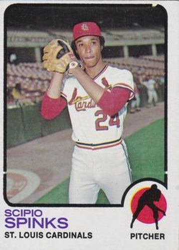 #417a Scipio Spinks - St. Louis Cardinals - 1973 Topps Baseball