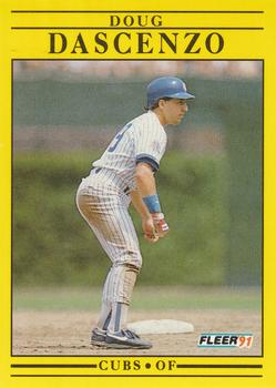 #418 Doug Dascenzo - Chicago Cubs - 1991 Fleer Baseball