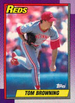 #418 Tom Browning - Cincinnati Reds - 1990 Topps Baseball