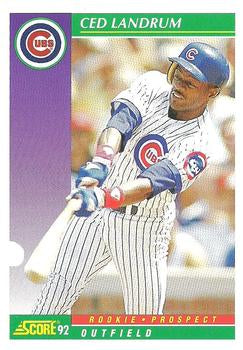 #418 Ced Landrum - Chicago Cubs - 1992 Score Baseball