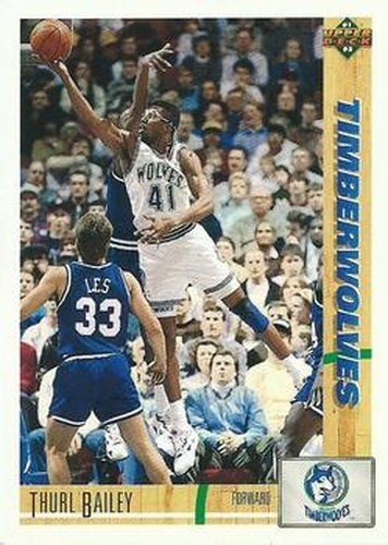 #418 Thurl Bailey - Minnesota Timberwolves - 1991-92 Upper Deck Basketball