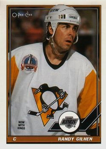 #418 Randy Gilhen - Los Angeles Kings - 1991-92 O-Pee-Chee Hockey