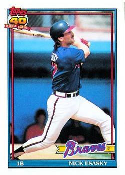 #418 Nick Esasky - Atlanta Braves - 1991 Topps Baseball