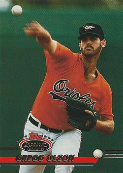 #418 Gregg Olson - Baltimore Orioles - 1993 Stadium Club Baseball