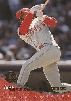#418 Juan Gonzalez - Texas Rangers - 1994 Leaf Baseball
