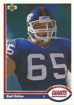 #418 Bart Oates - New York Giants - 1991 Upper Deck Football