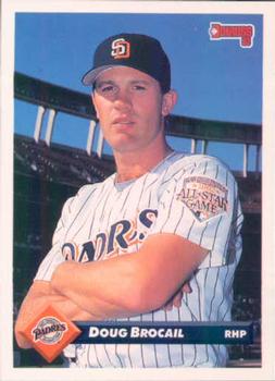 #418 Doug Brocail - San Diego Padres - 1993 Donruss Baseball