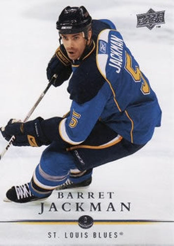 #418 Barret Jackman - St. Louis Blues - 2008-09 Upper Deck Hockey