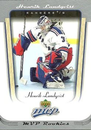 #418 Henrik Lundqvist - New York Rangers - 2005-06 Upper Deck MVP Hockey