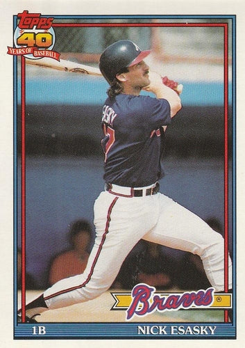 #418 Nick Esasky - Atlanta Braves - 1991 O-Pee-Chee Baseball