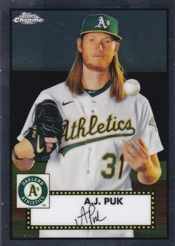#418 A.J. Puk - Oakland Athletics - 2021 Topps Chrome Platinum Anniversary Baseball