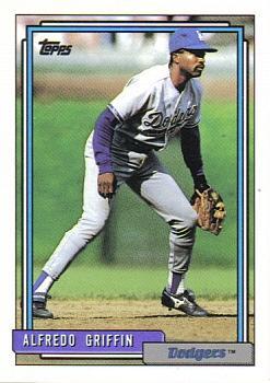 #418 Alfredo Griffin - Los Angeles Dodgers - 1992 Topps Baseball
