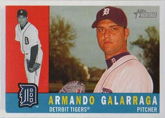 #418 Armando Galarraga - Detroit Tigers - 2009 Topps Heritage Baseball