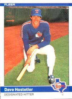#418 Dave Hostetler - Texas Rangers - 1984 Fleer Baseball