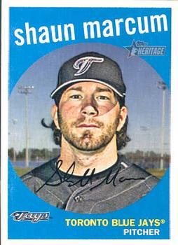 #418 Shaun Marcum - Toronto Blue Jays - 2008 Topps Heritage Baseball