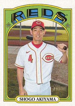#418 Shogo Akiyama - Cincinnati Reds - 2021 Topps Heritage Baseball