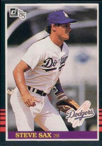 #418 Steve Sax - Los Angeles Dodgers - 1985 Donruss Baseball