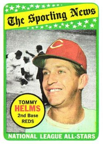 #418 Tommy Helms - Cincinnati Reds - 1969 Topps Baseball