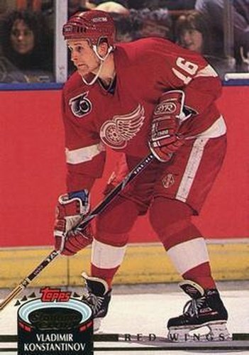 #418 Vladimir Konstantinov - Detroit Red Wings - 1992-93 Stadium Club Hockey
