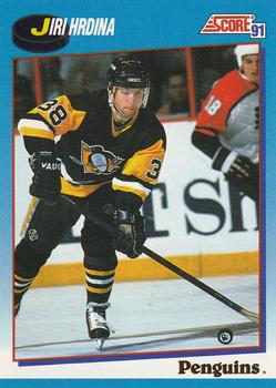 #418 Jiri Hrdina - Pittsburgh Penguins - 1991-92 Score Canadian Bilingual Hockey