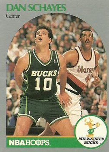 #418 Dan Schayes - Milwaukee Bucks - 1990-91 Hoops Basketball