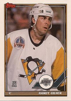 #418 Randy Gilhen - Los Angeles Kings - 1991-92 Topps Hockey