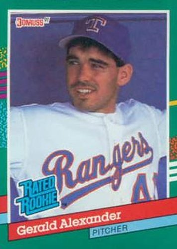 #419 Gerald Alexander - Texas Rangers - 1991 Donruss Baseball