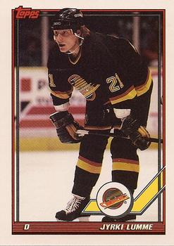 #419 Jyrki Lumme - Vancouver Canucks - 1991-92 Topps Hockey