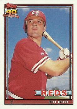 #419 Jeff Reed - Cincinnati Reds - 1991 Topps Baseball