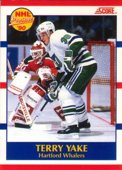 #419 Terry Yake - Hartford Whalers - 1990-91 Score Canadian Hockey