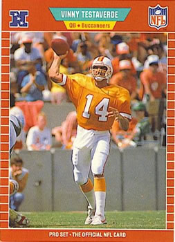 #419 Vinny Testaverde - Tampa Bay Buccaneers - 1989 Pro Set Football