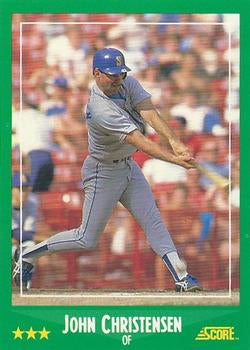 #419 John Christensen - Seattle Mariners - 1988 Score Baseball