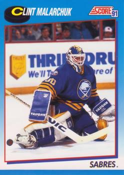 #419 Clint Malarchuk - Buffalo Sabres - 1991-92 Score Canadian Bilingual Hockey