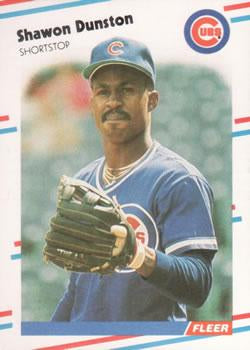 #419 Shawon Dunston - Chicago Cubs - 1988 Fleer Baseball