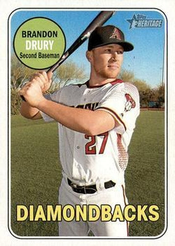 #419 Brandon Drury - Arizona Diamondbacks - 2018 Topps Heritage Baseball