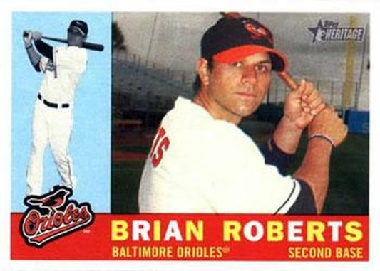 #419 Brian Roberts - Baltimore Orioles - 2009 Topps Heritage Baseball