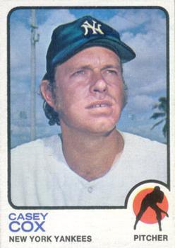 #419 Casey Cox - New York Yankees - 1973 Topps Baseball