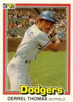 #419 Derrel Thomas - Los Angeles Dodgers - 1981 Donruss Baseball