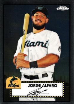 #419 Jorge Alfaro - Miami Marlins - 2021 Topps Chrome Platinum Anniversary Baseball