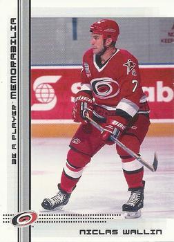 #419 Niclas Wallin - Carolina Hurricanes - 2000-01 Be a Player Memorabilia Hockey