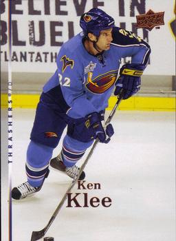 #419 Ken Klee - Atlanta Thrashers - 2007-08 Upper Deck Hockey